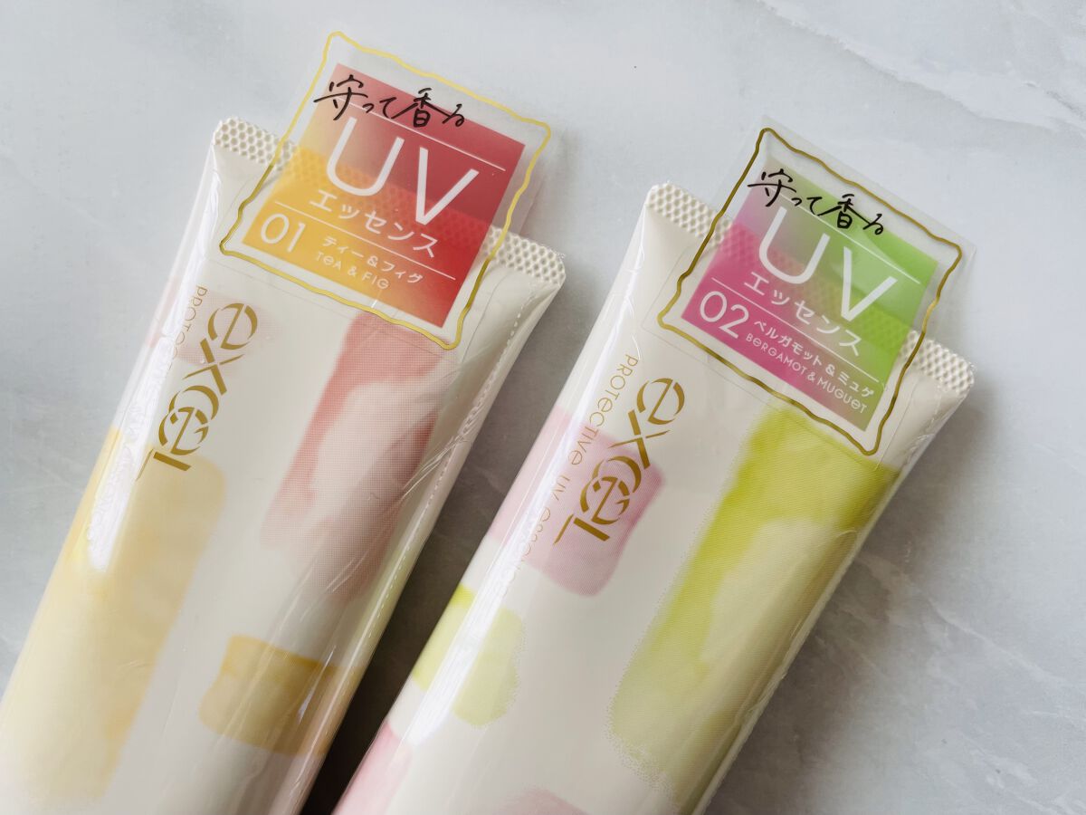 プロテクティブ UVエッセンス 01 ティー＆フィグ(’23)/excel/日焼け止めローションを使ったクチコミ（2枚目）