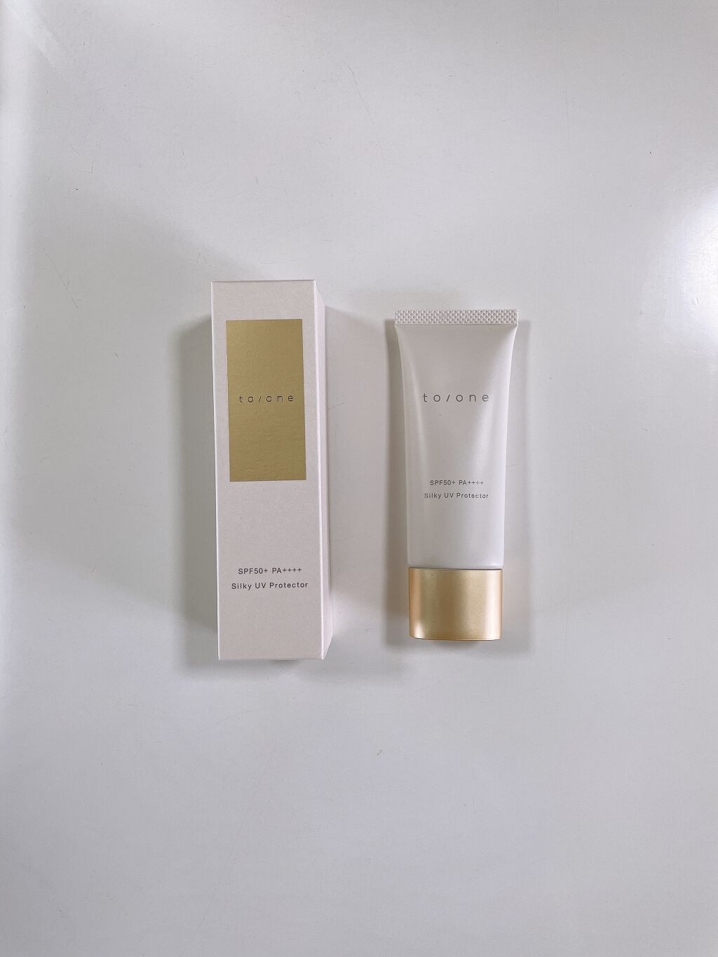 トーン シルキー UV プロテクター/to/one/日焼け止めクリームを使ったクチコミ（1枚目）