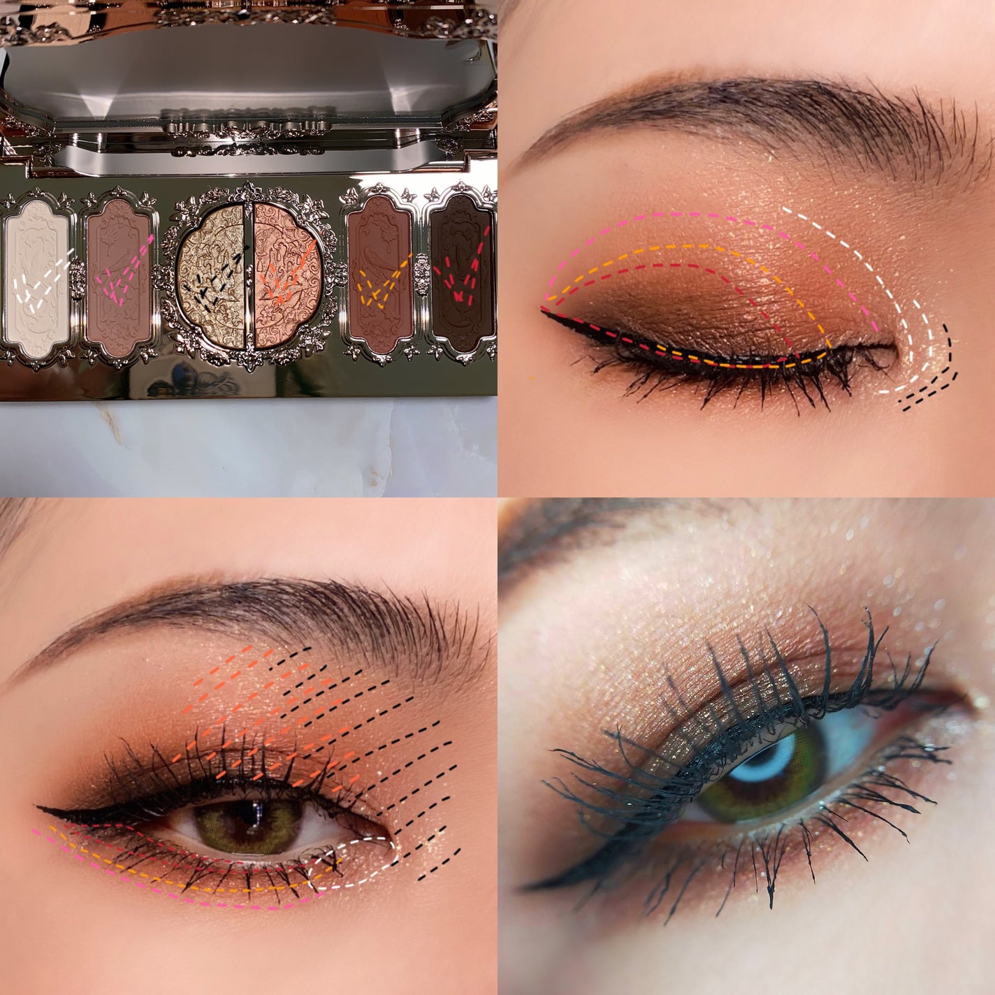 胡蝶雲肩6色アイシャドウパレット/FlowerKnows/アイシャドウパレットを使ったクチコミ(5枚目)