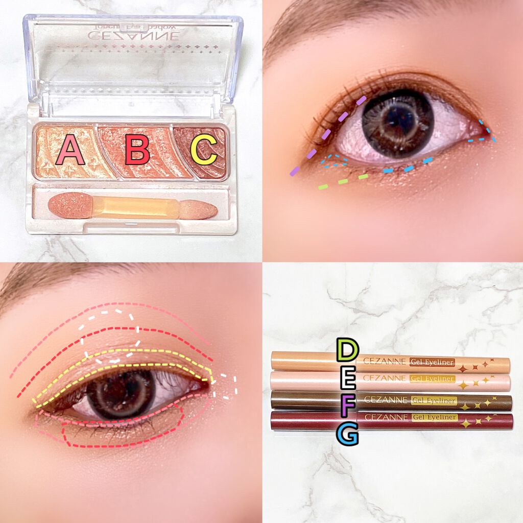 ジェルアイライナー/CEZANNE/ジェルアイライナーを使ったクチコミ（2枚目）