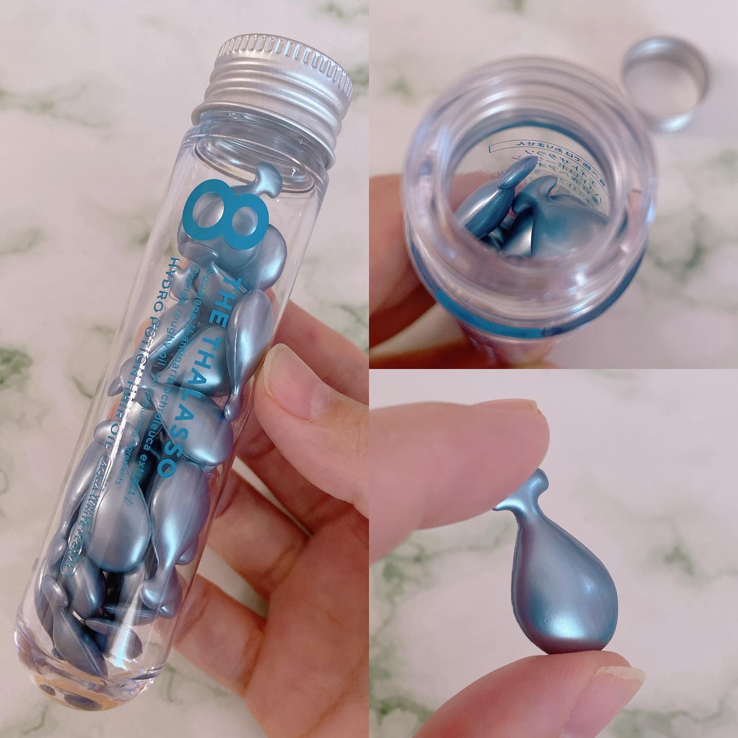 ハイドロポーション 美容液ヘアオイル（アクアホワイトフローラルの香り）/エイトザタラソ/ヘアオイルを使ったクチコミ（2枚目）