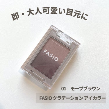 グラデーション アイカラー/FASIO/単色アイシャドウを使ったクチコミ（1枚目）