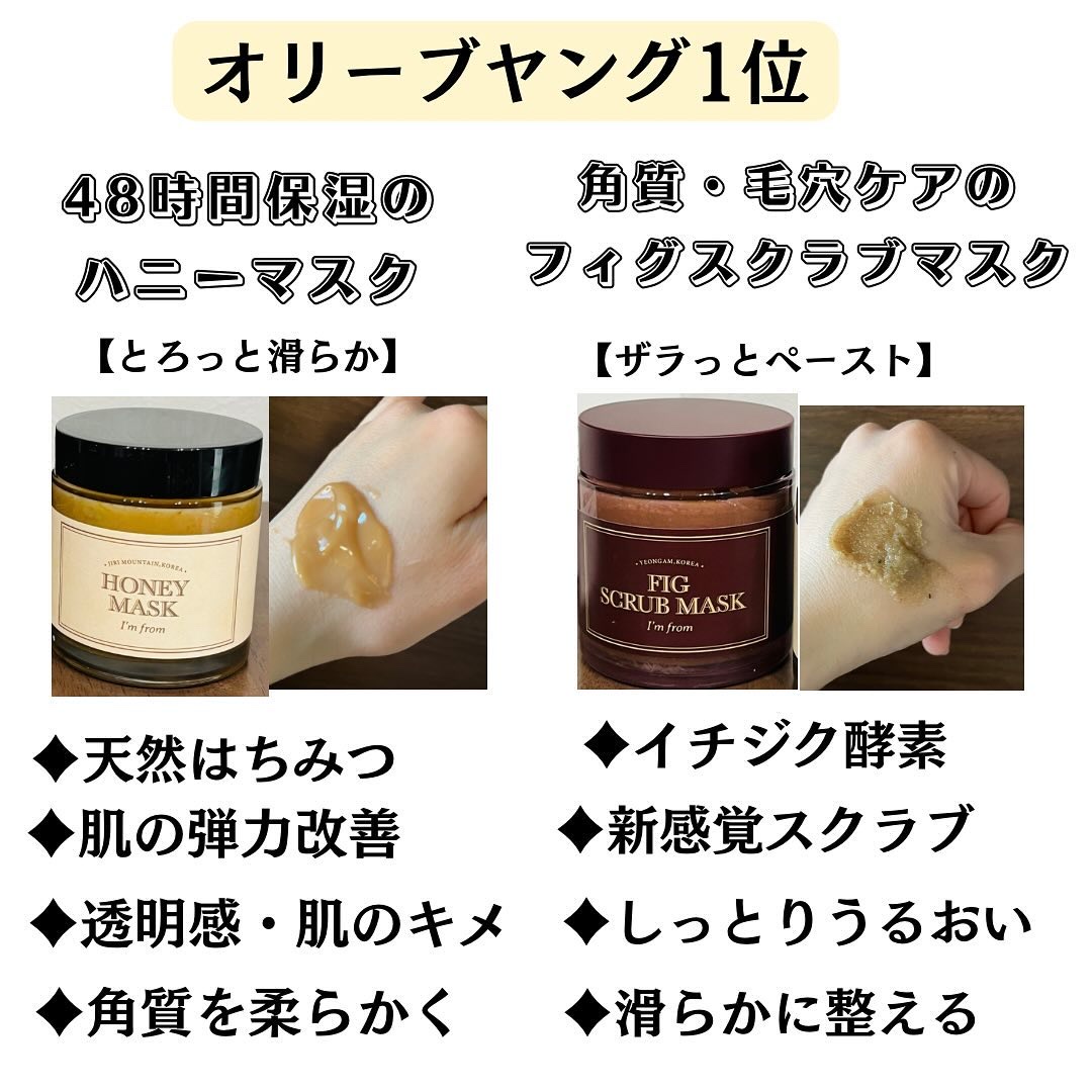 ハニーマスク/I'm from/洗い流すパック・マスクを使ったクチコミ（2枚目）