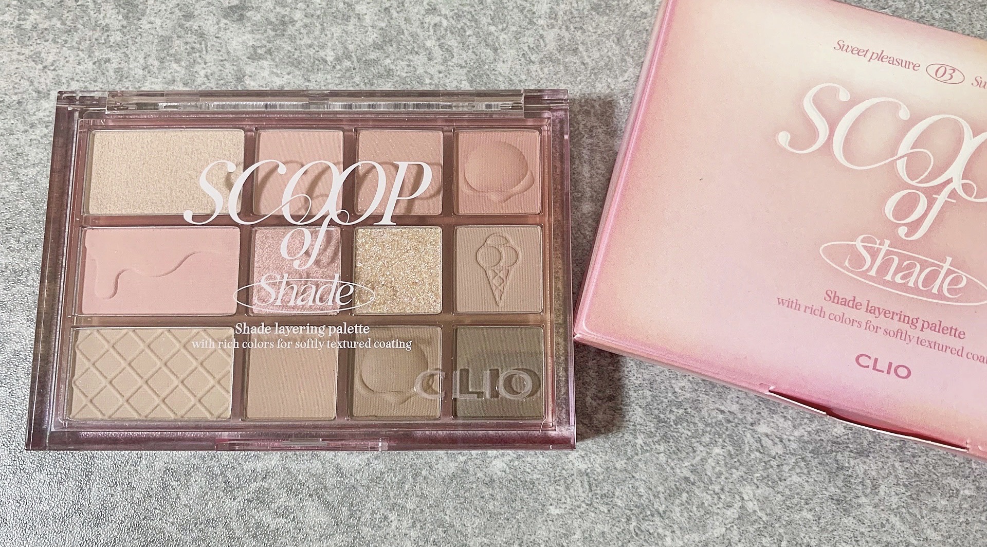 シェード アンド シャドウ パレット 03 SCOOP OF SHADE/CLIO/アイシャドウパレットを使ったクチコミ（2枚目）