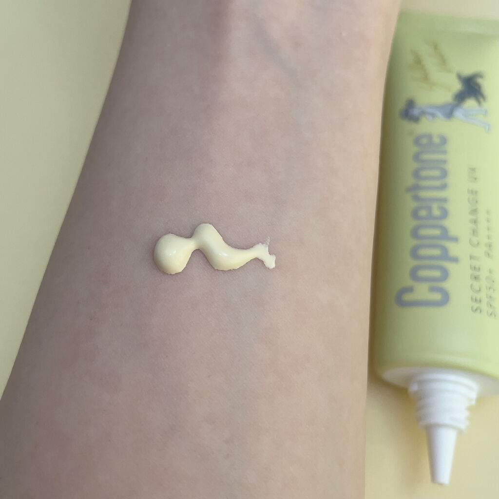 コパトーン シークレットチェンジUV イエローベルベット/コパトーン/日焼け止めジェルを使ったクチコミ（2枚目）