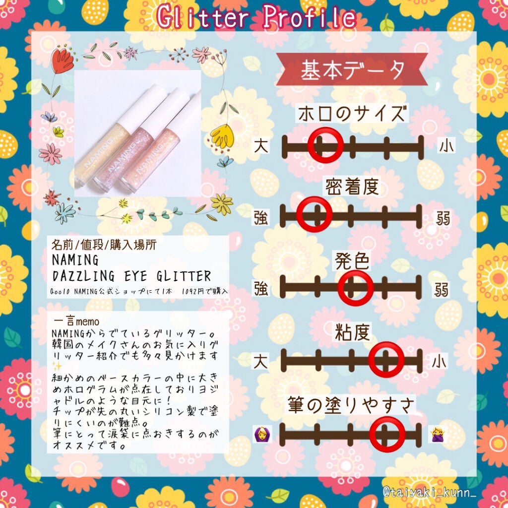 ダズリングアイグリッター/NAMING./リキッドアイシャドウを使ったクチコミ(2枚目)