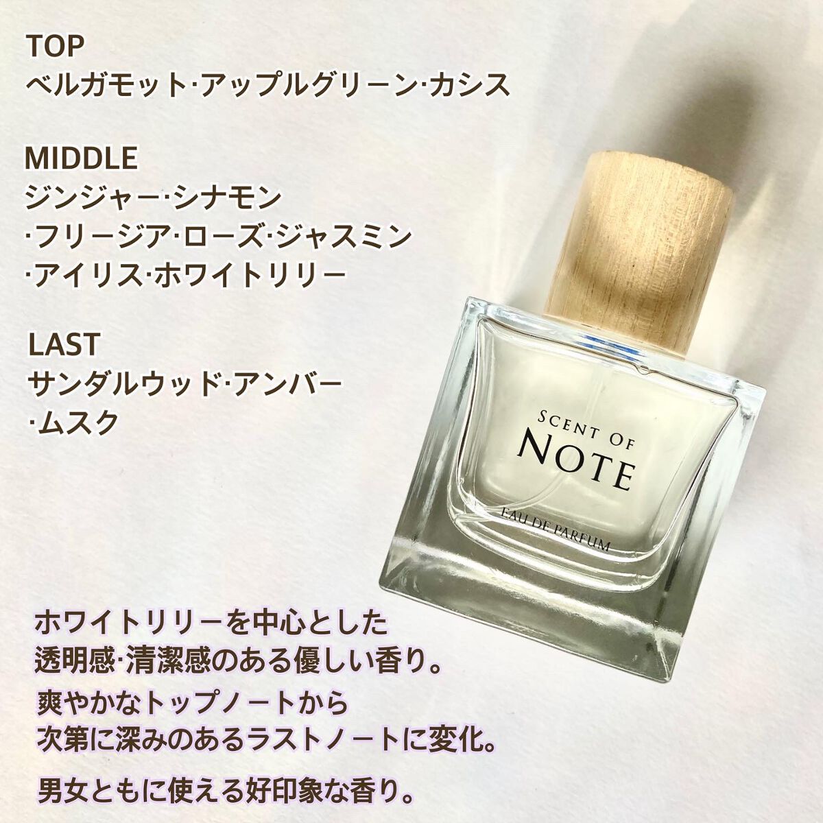 SCENT OF NOTEオードパルファム｜SCENT OF NOTEの口コミ - 錦戸亮君