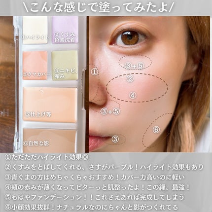 ブリージングコンシーラーパレット/Healus/パレットコンシーラーを使ったクチコミ(4枚目)