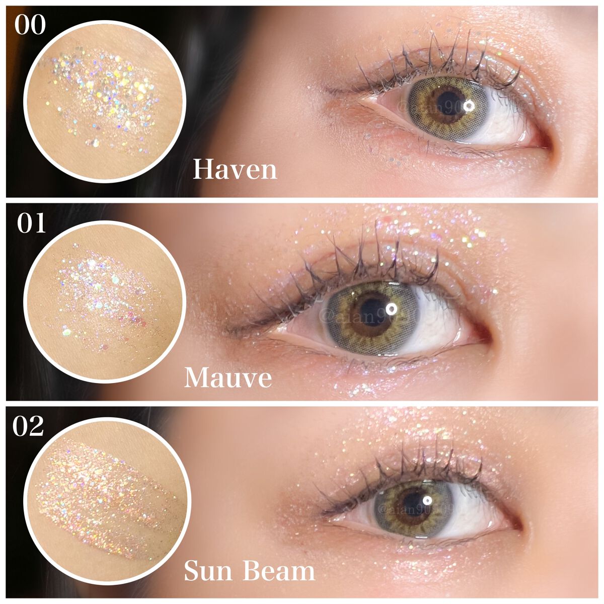 グリッターアイシャドウ/Dear.A/グリッターを使ったクチコミ(3枚目)