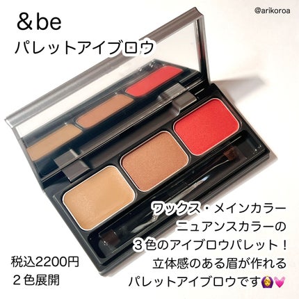 パレットアイブロウ/&be/パウダーアイブロウを使ったクチコミ(2枚目)