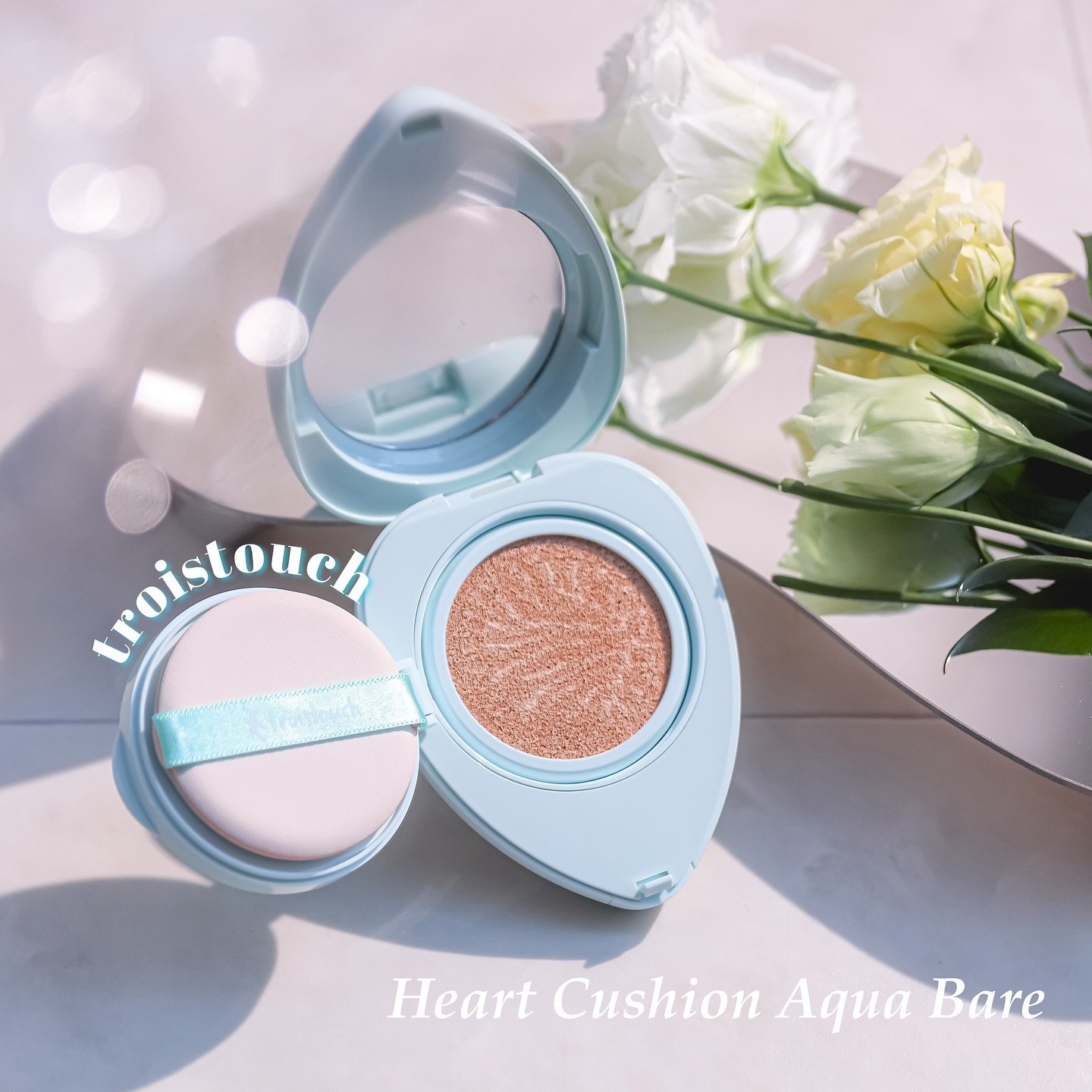 トワタッチ ハートクッション アクアベア/troistouch/クッションファンデーションを使ったクチコミ（1枚目）