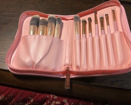 貴族のゴールド メイクブラシ11本セット 化粧ポーチ付き/SIXPLUS/メイクブラシを使ったクチコミ(3枚目)