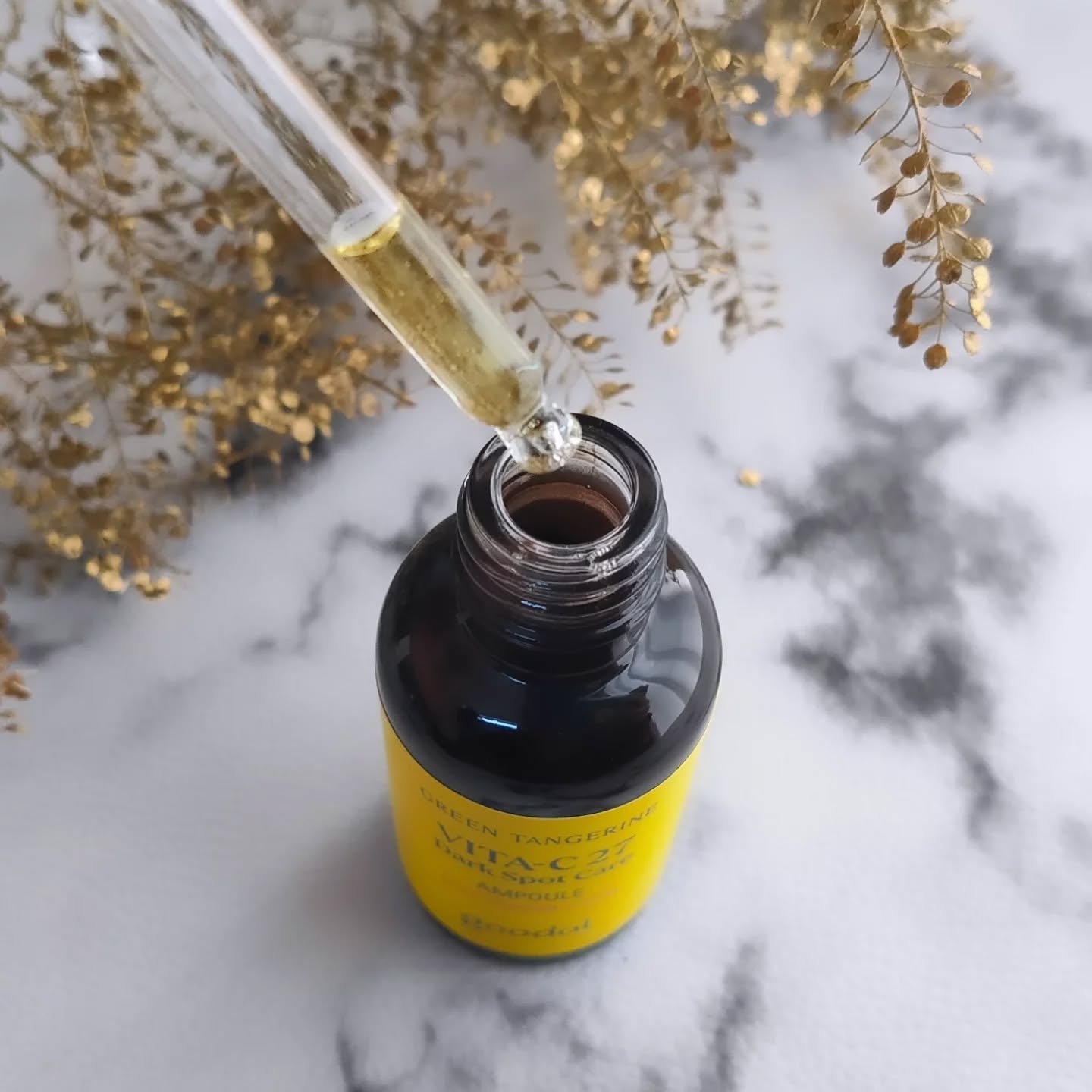 グリーンタンジェリン ビタC ダークスポットケアセラム/goodal/美容液を使ったクチコミ（3枚目）