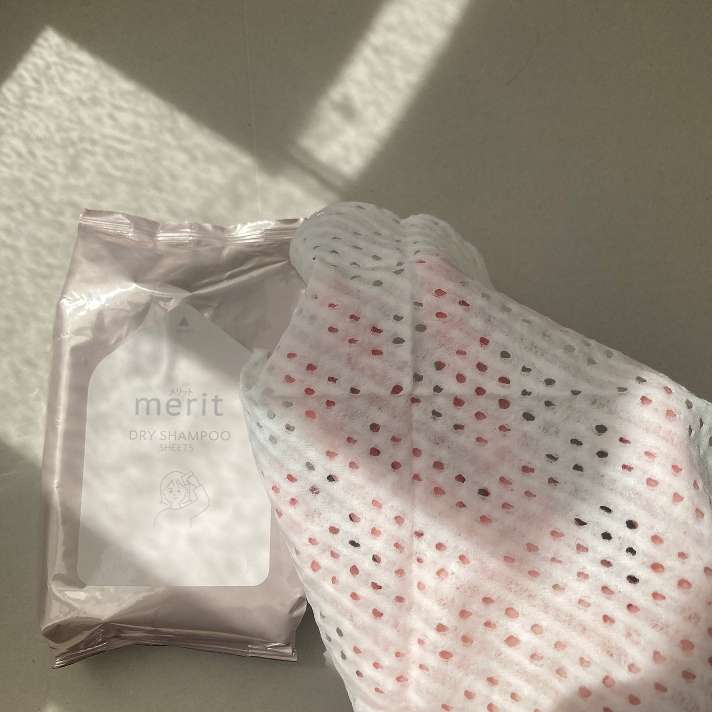 メリット ドライシャンプーシート すっきり爽快タイプ/メリット/ドライシャンプーを使ったクチコミ(4枚目)