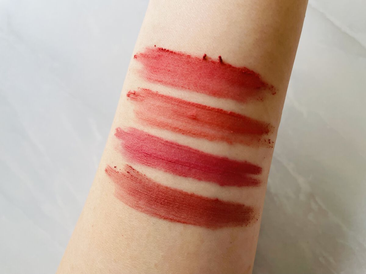 カスタマイズエアリーリップマッド N4 サクラレイヤード/INTO U/口紅を使ったクチコミ（2枚目）