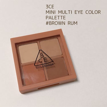 3CE MINI MULTI EYE COLOR PALETTE #BROWN RUM/3CE/アイシャドウパレットを使ったクチコミ（1枚目）