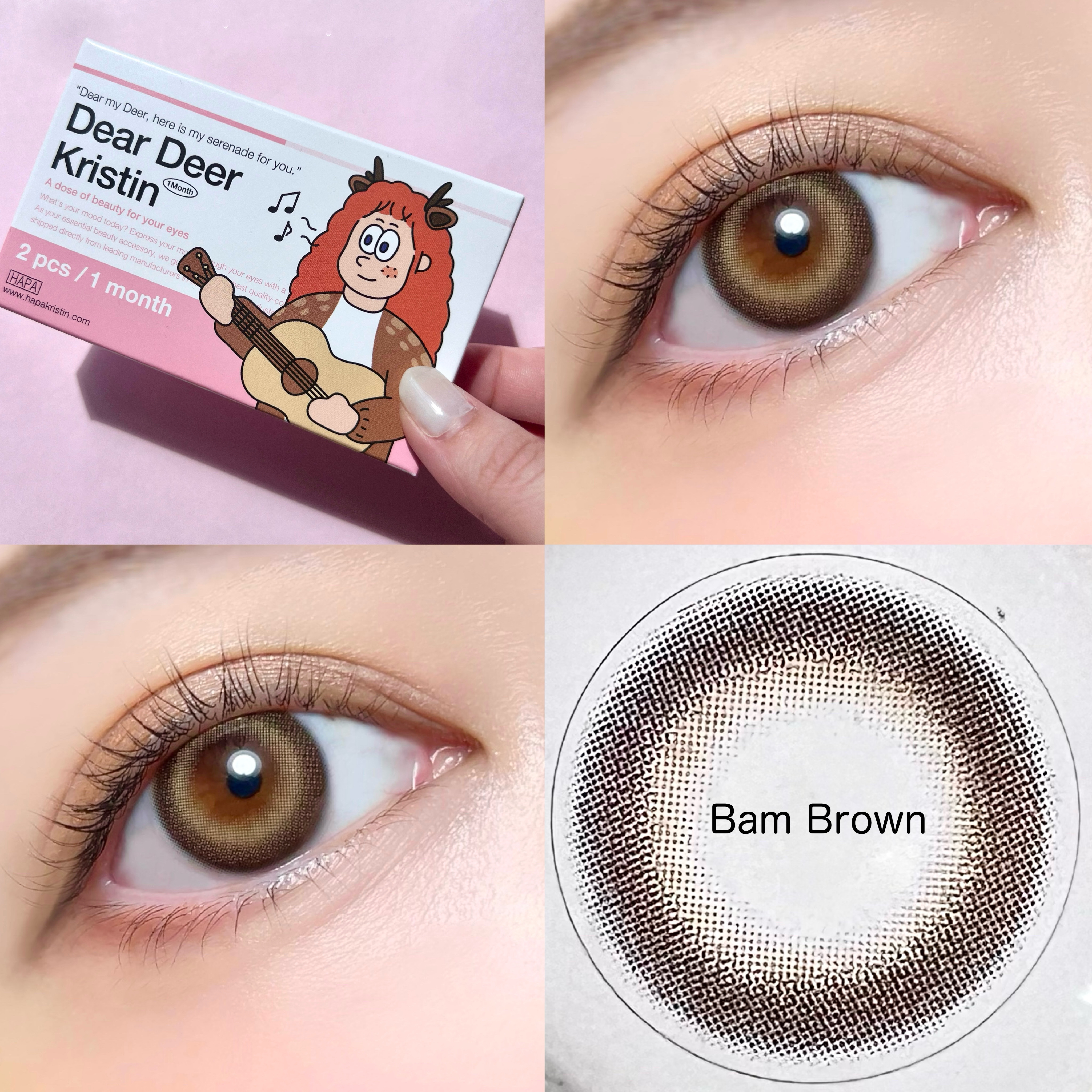 Dear Deer Kristen 1month/Hapa kristin/ワンデー（１DAY）カラコンを使ったクチコミ（3枚目）