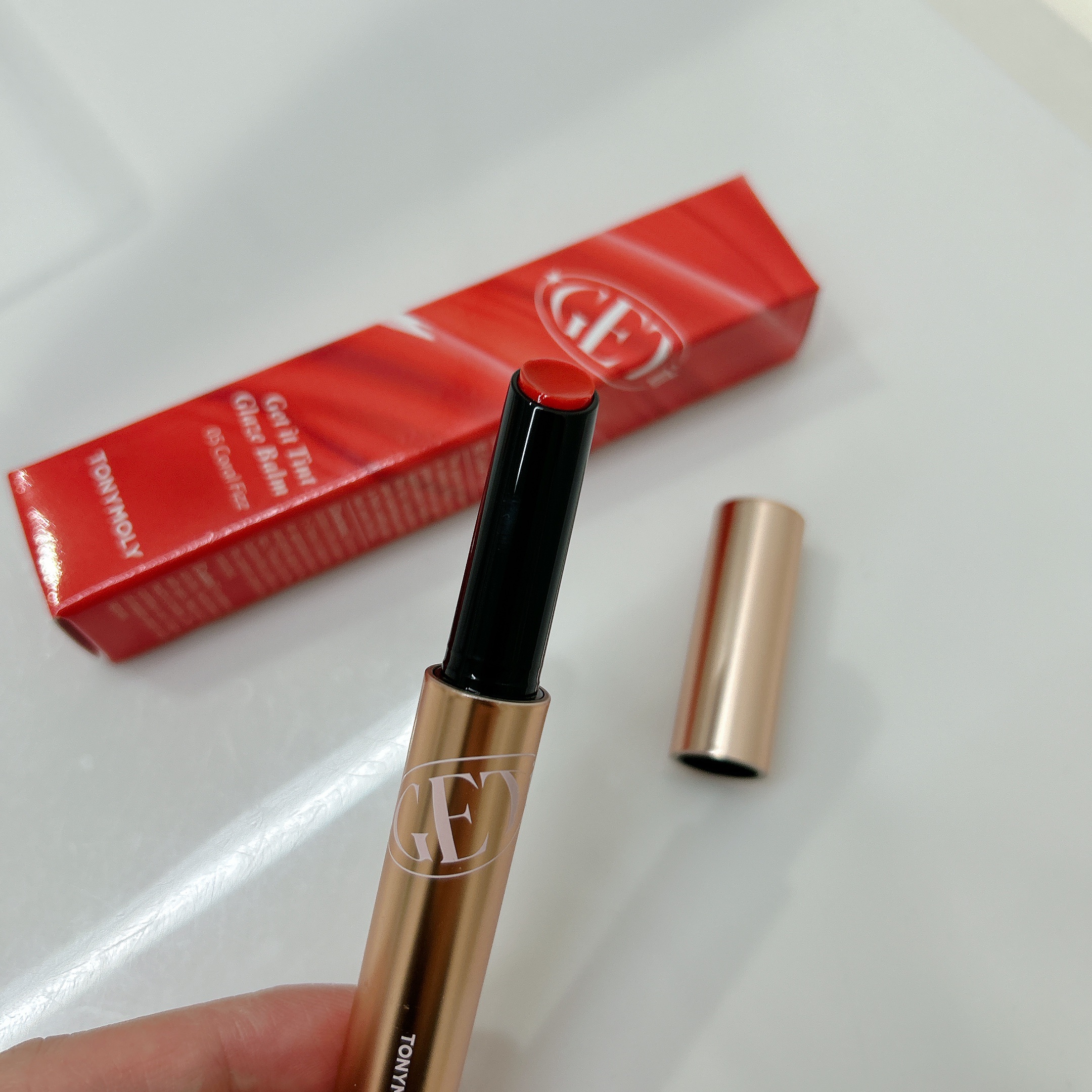 ゲットイットティントグレーズバーム/TONYMOLY/リップティントを使ったクチコミ（2枚目）