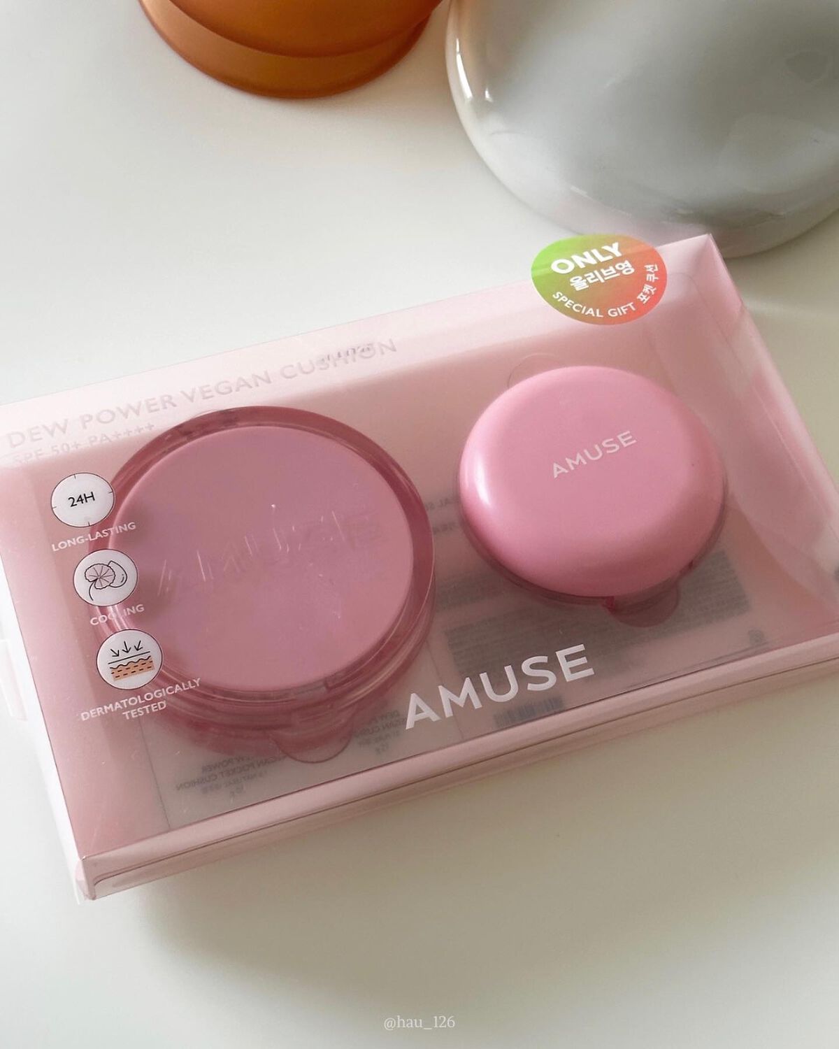 デューパワーヴィーガンクッション/AMUSE/クッションファンデーションを使ったクチコミ（1枚目）