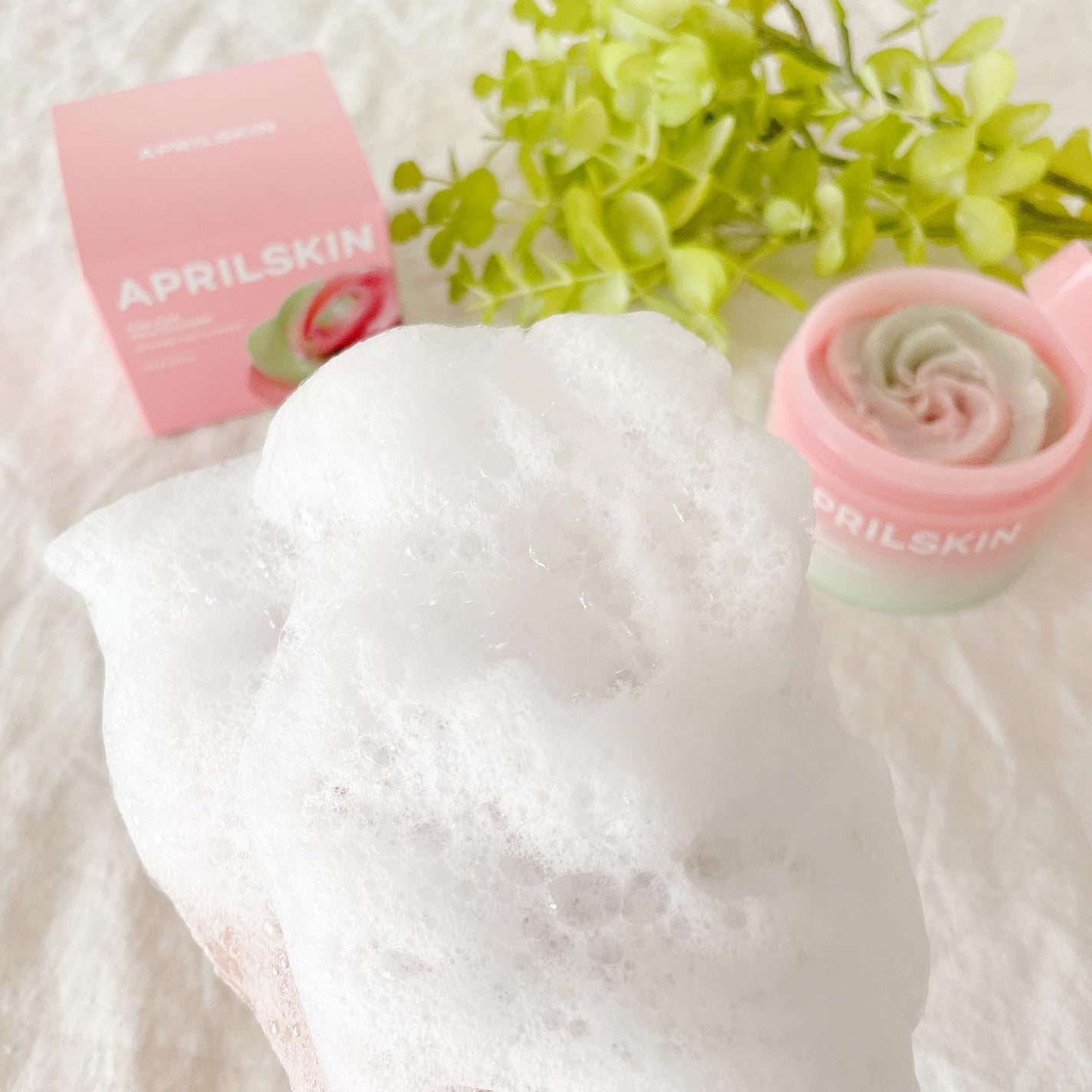 ピンクアロエメレンゲクレンザー/APRILSKIN/その他洗顔料を使ったクチコミ(8枚目)