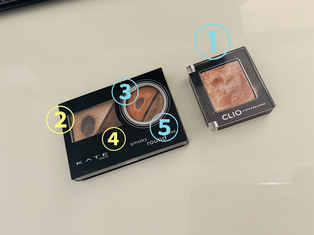 スモーキーラウンドアイズ OR-1/KATE/アイシャドウパレットを使ったクチコミ（3枚目）
