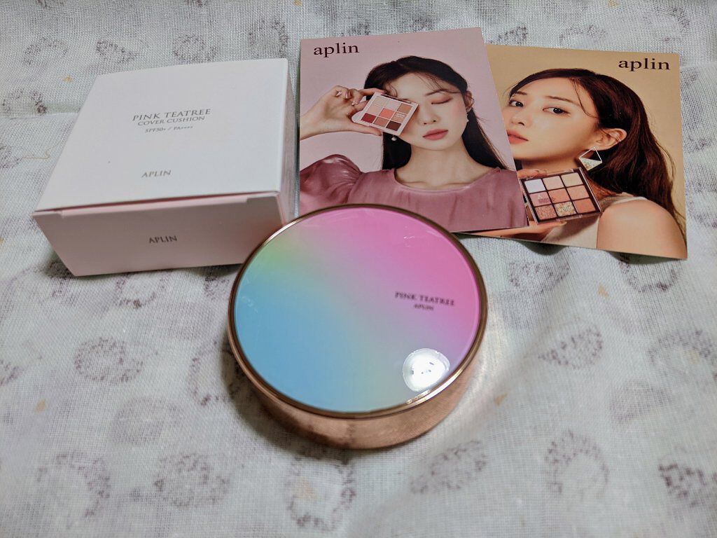 ピンクティーツリーカバークッション/APLIN/クッションファンデーションを使ったクチコミ（1枚目）