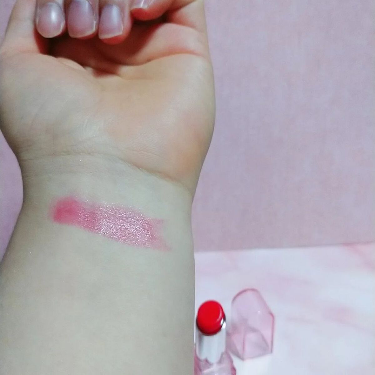 デューバーム 04チェリー/AMUSE/口紅・グロス・リップライナー・リップケアを使ったクチコミ（2枚目）