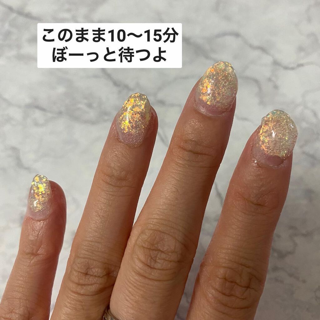 momo🐰 on LIPS 「ジェルネイルをジュレで落とす🙂!?やってみました🥰いつもジェル..」(4枚目)