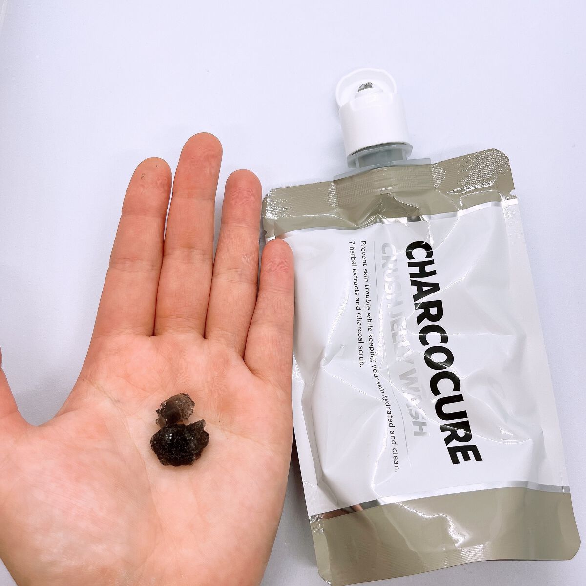 チャコキュア　クラッシュジェリーウォッシュ/山忠/その他洗顔料を使ったクチコミ（3枚目）