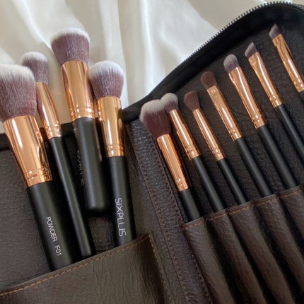 貴族のゴールド メイクブラシ11本セット 化粧ポーチ付き/SIXPLUS/メイクブラシを使ったクチコミ(1枚目)