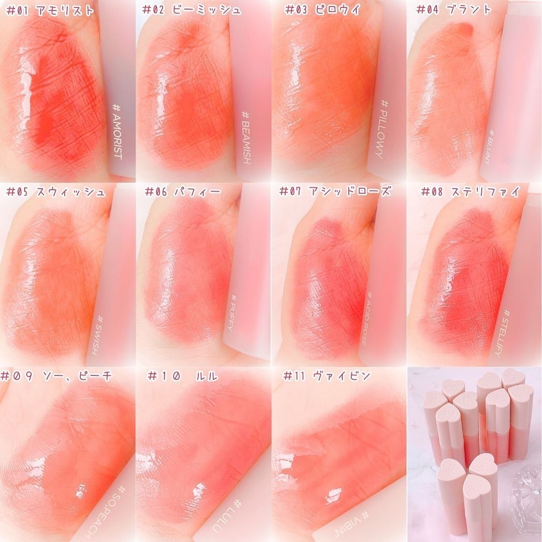 ハートクラッシュ ベアグレイズティント/HOLIKA HOLIKA/リップティントを使ったクチコミ(4枚目)
