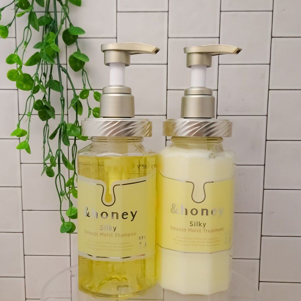 シルキー スムースモイスチャー シャンプー 1.0/ヘアトリートメント 2.0/&honey/市販シャンプーを使ったクチコミ(1枚目)