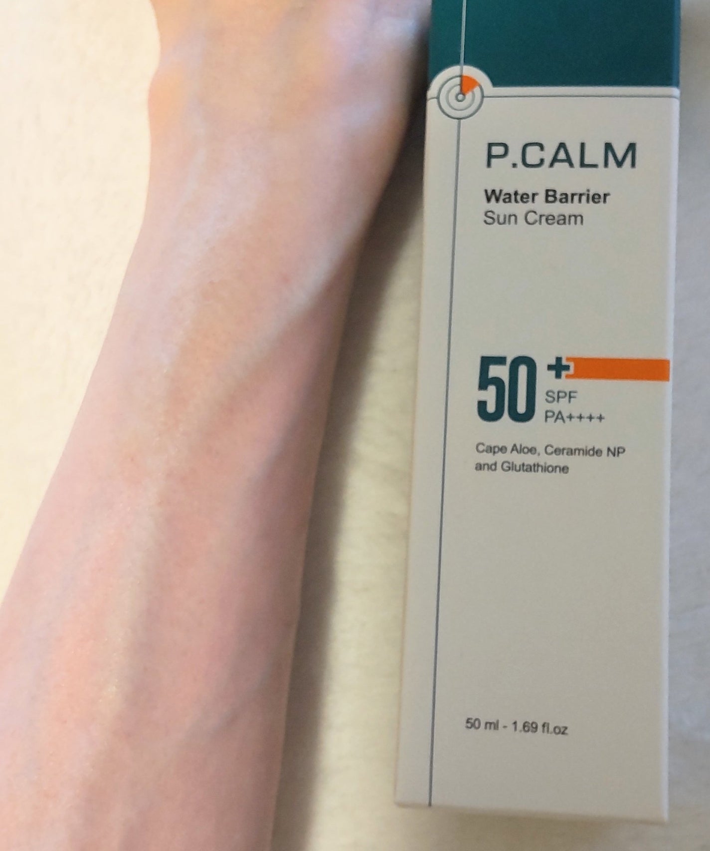 ウォーターバリアサンスクリーン/P.CALM/日焼け止めクリームを使ったクチコミ(4枚目)