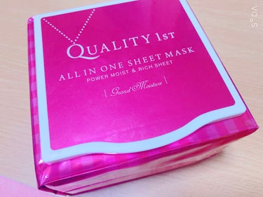 【使った商品】
(ブランド名)
クオリティファースト(Quality 1st)

* ALL IN ONE SHEET MASK GRAND MOIST
* オールインワンシートマスク グランモイスト
