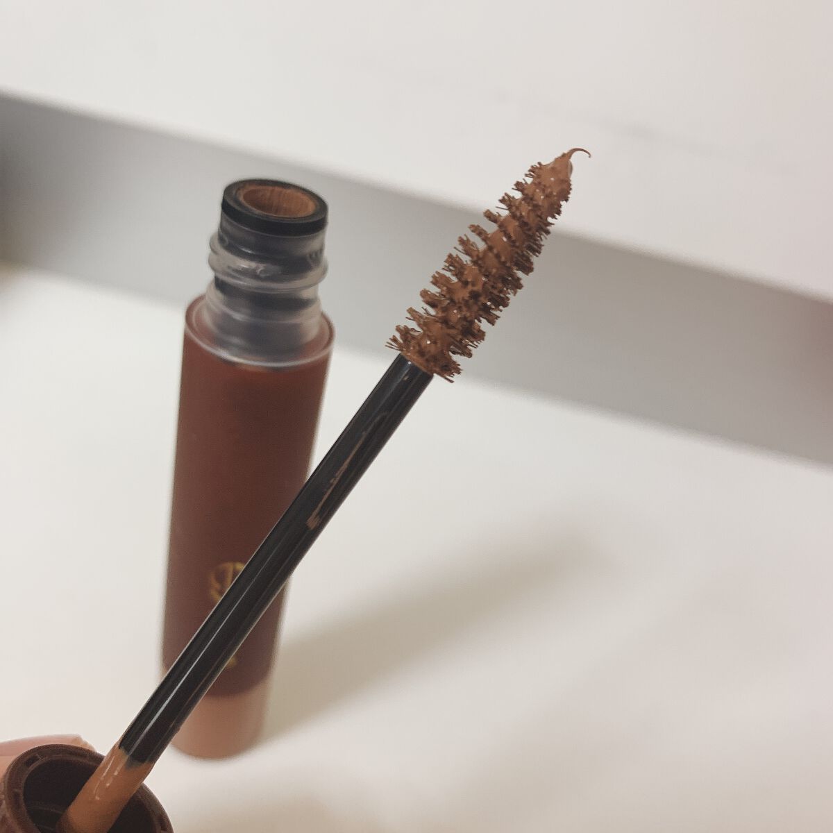 カラーオン アイブロウ CO03 ピーチブラウン/excel/眉マスカラを使ったクチコミ（2枚目）