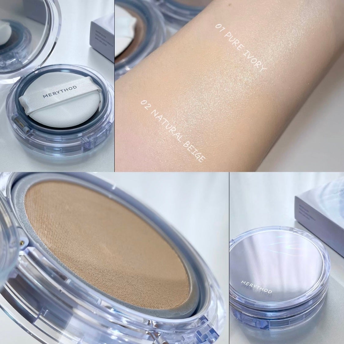 ウォーター光彩クッション /MERYTHOD/クッションファンデーションを使ったクチコミ(2枚目)