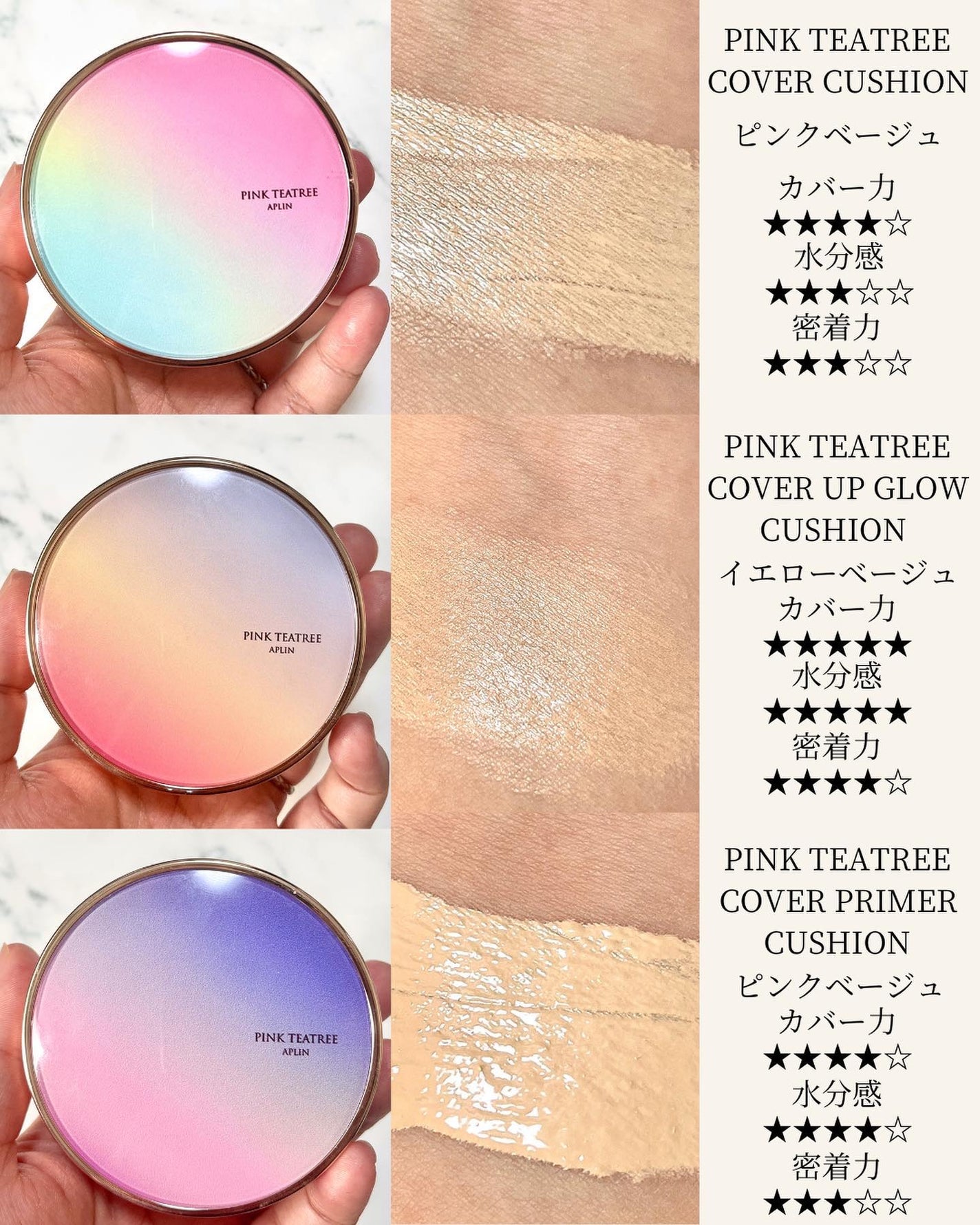 ピンクティーツリーカバープライマークッション/APLIN/クッションファンデーションを使ったクチコミ(7枚目)