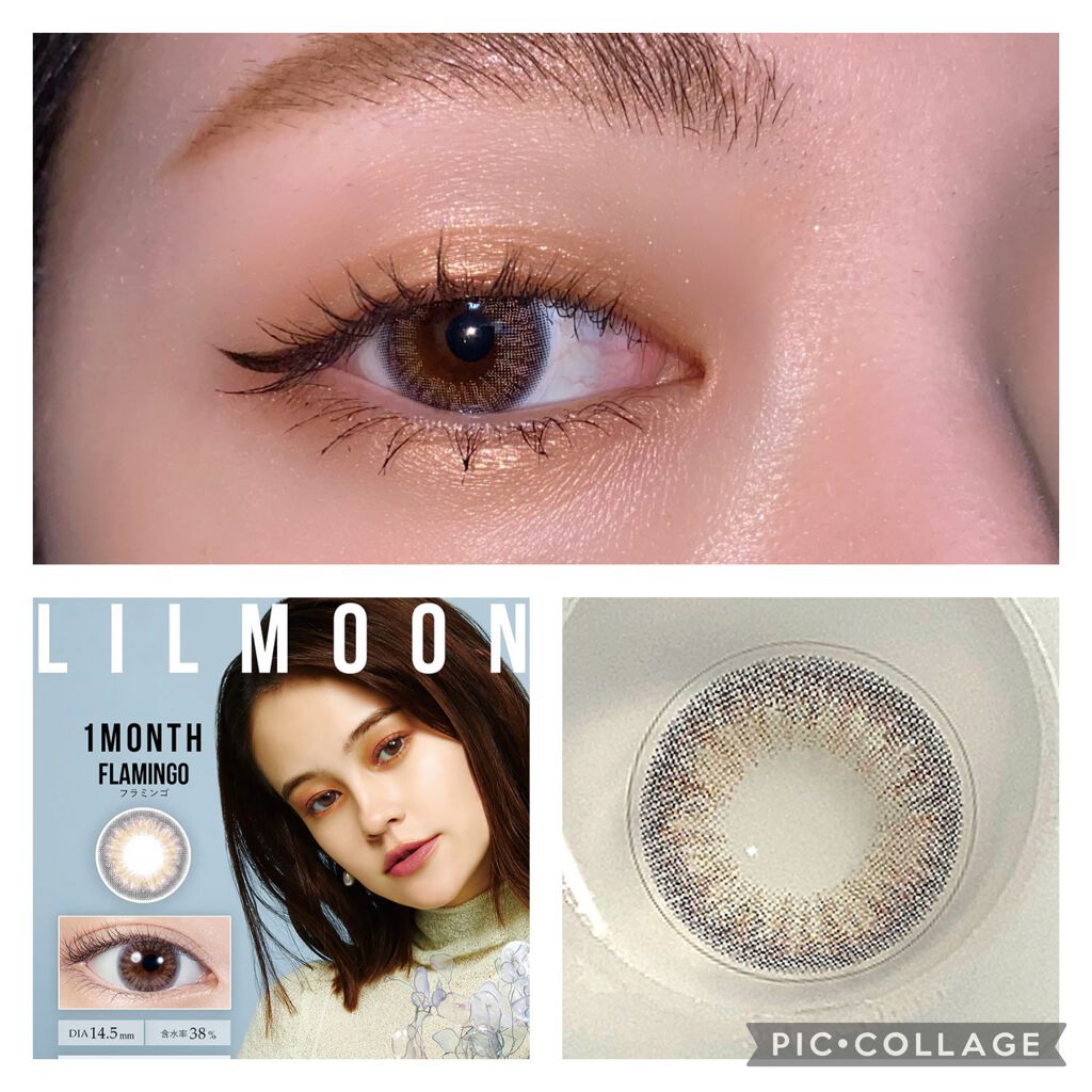 LIL MOON 1month フラミンゴ/LILMOON/１ヶ月（１MONTH）カラコンを使ったクチコミ（2枚目）