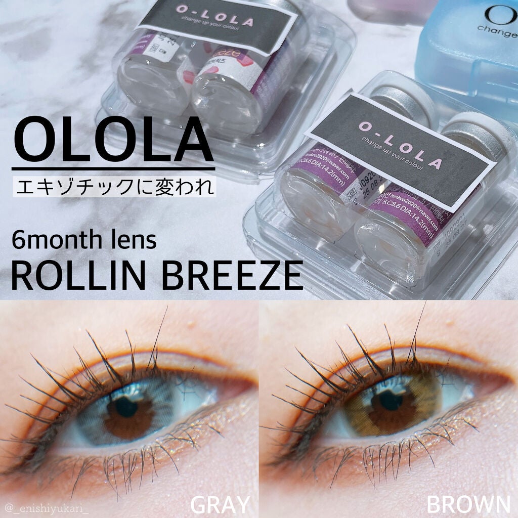 ロリンブリーズ(Rollin' breeze)/OLOLA/カラーコンタクトレンズを使ったクチコミ(1枚目)