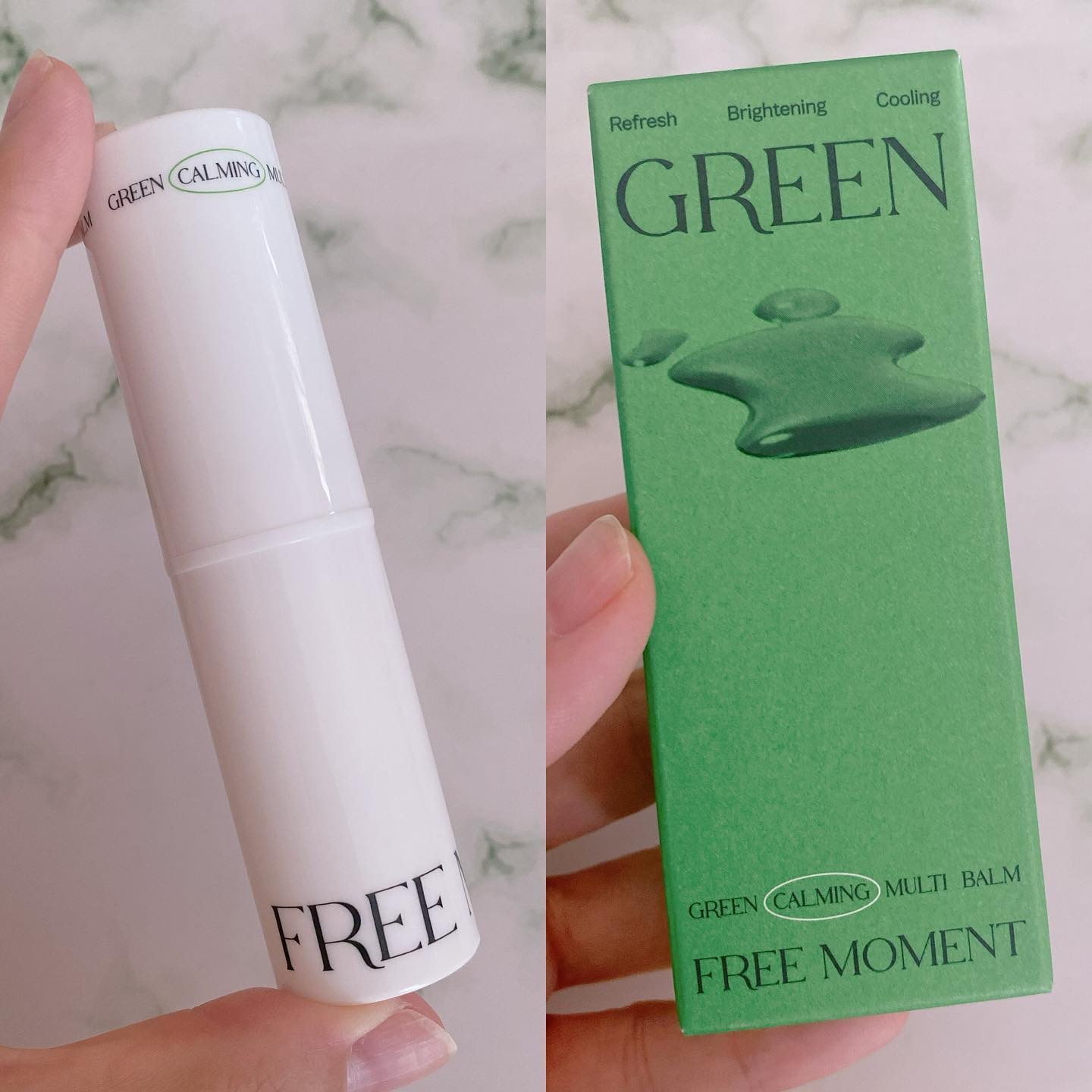 グリーン カーミングマルチバーム/Free Moment /フェイスバームを使ったクチコミ（3枚目）
