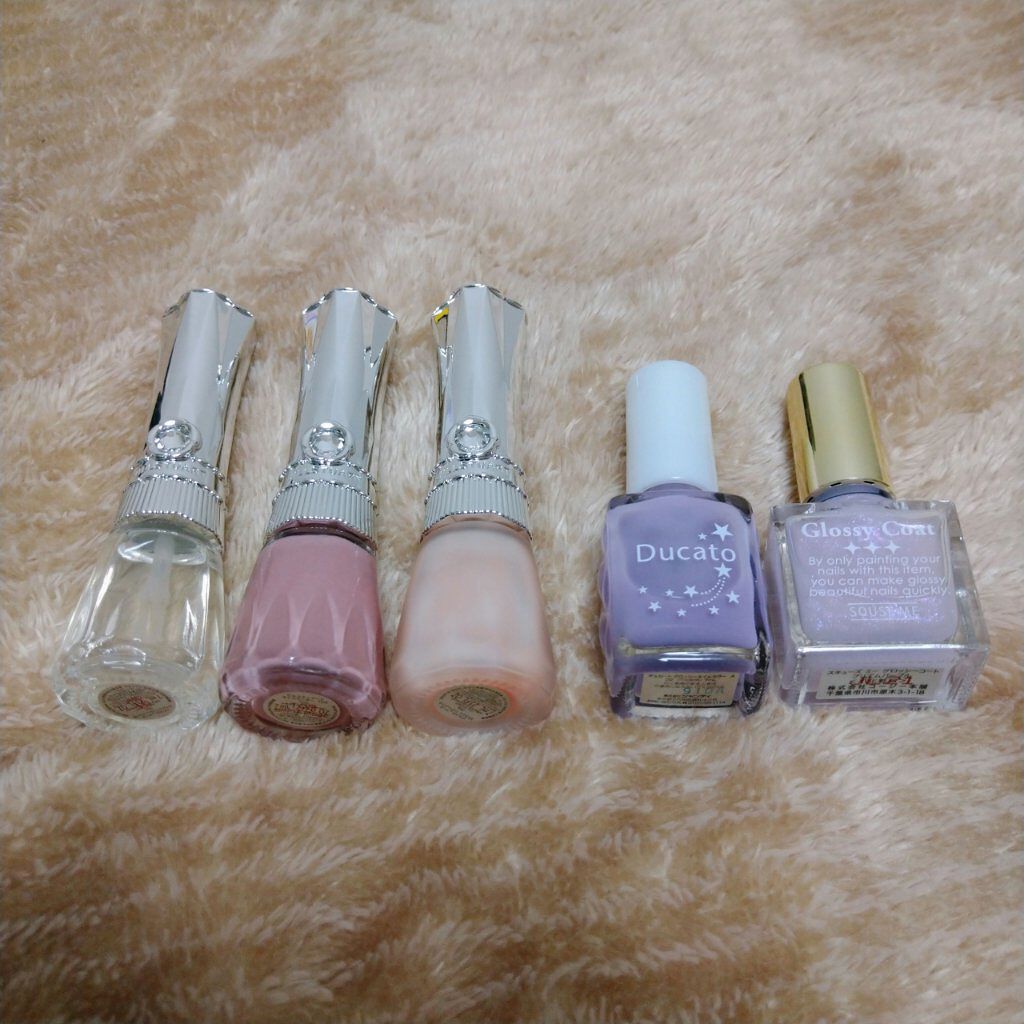 グロッシーコート モーヴピンク【旧】/スキューズミー/オールインワンネイルを使ったクチコミ（2枚目）