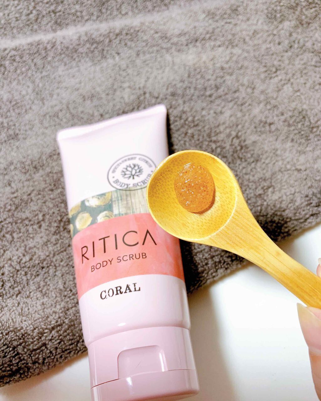 RITICA ボディフィットスクラブ コーラル/ロゼット/ボディスクラブを使ったクチコミ（3枚目）