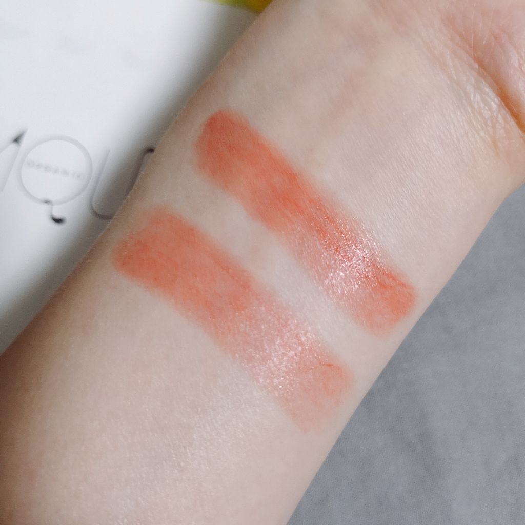 オーガニックスイーツリップ 07 ピーチコーラル/アクア・アクア/リップケアを使ったクチコミ（2枚目）