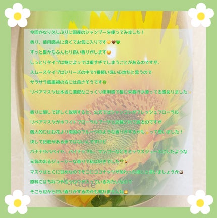 オイルインシャンプー/オイルインコンディショナー(スムース&リペア)/ディアボーテ/市販シャンプーを使ったクチコミ(3枚目)