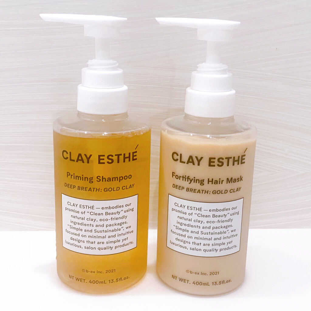 プライミングシャンプー/フォーティファイングヘアマスク ゴールドクレイ/クレイエステ/サロンシャンプーを使ったクチコミ（1枚目）