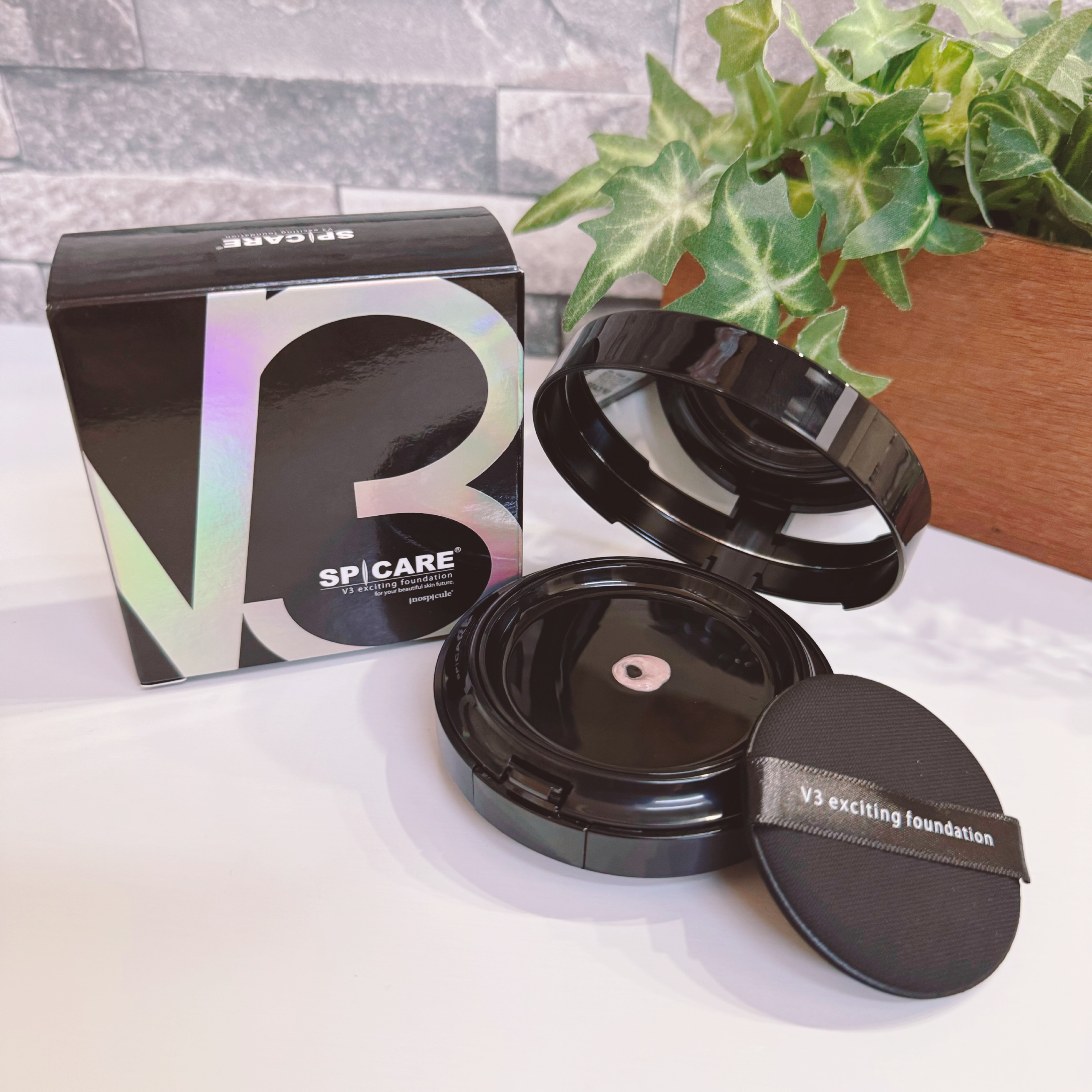 V3 エキサイティングファンデーション/SPICARE/クッションファンデーションを使ったクチコミ（2枚目）