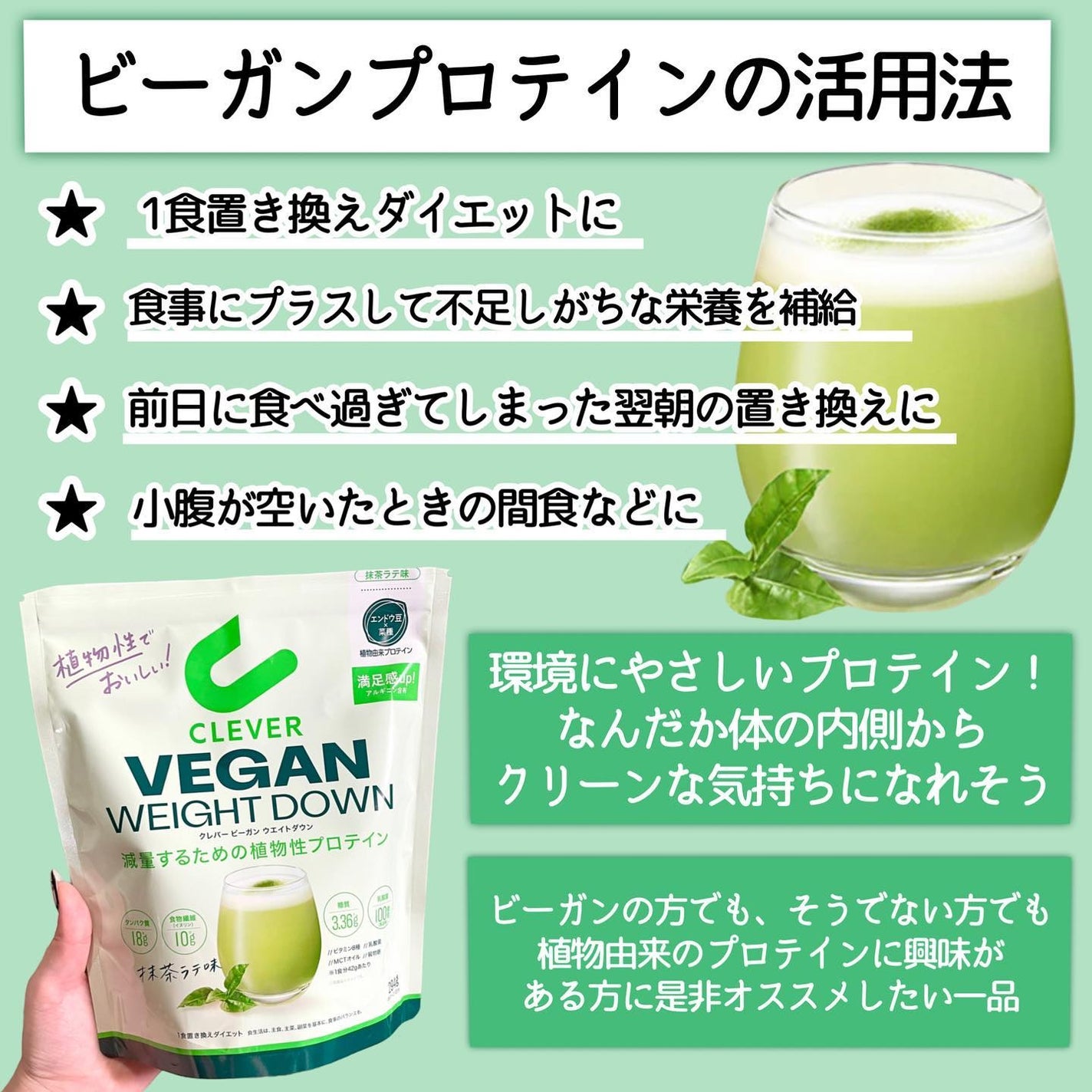 ビーガンプロテイン ウエイトダウン/クレバー/その他プロテインを使ったクチコミ(5枚目)