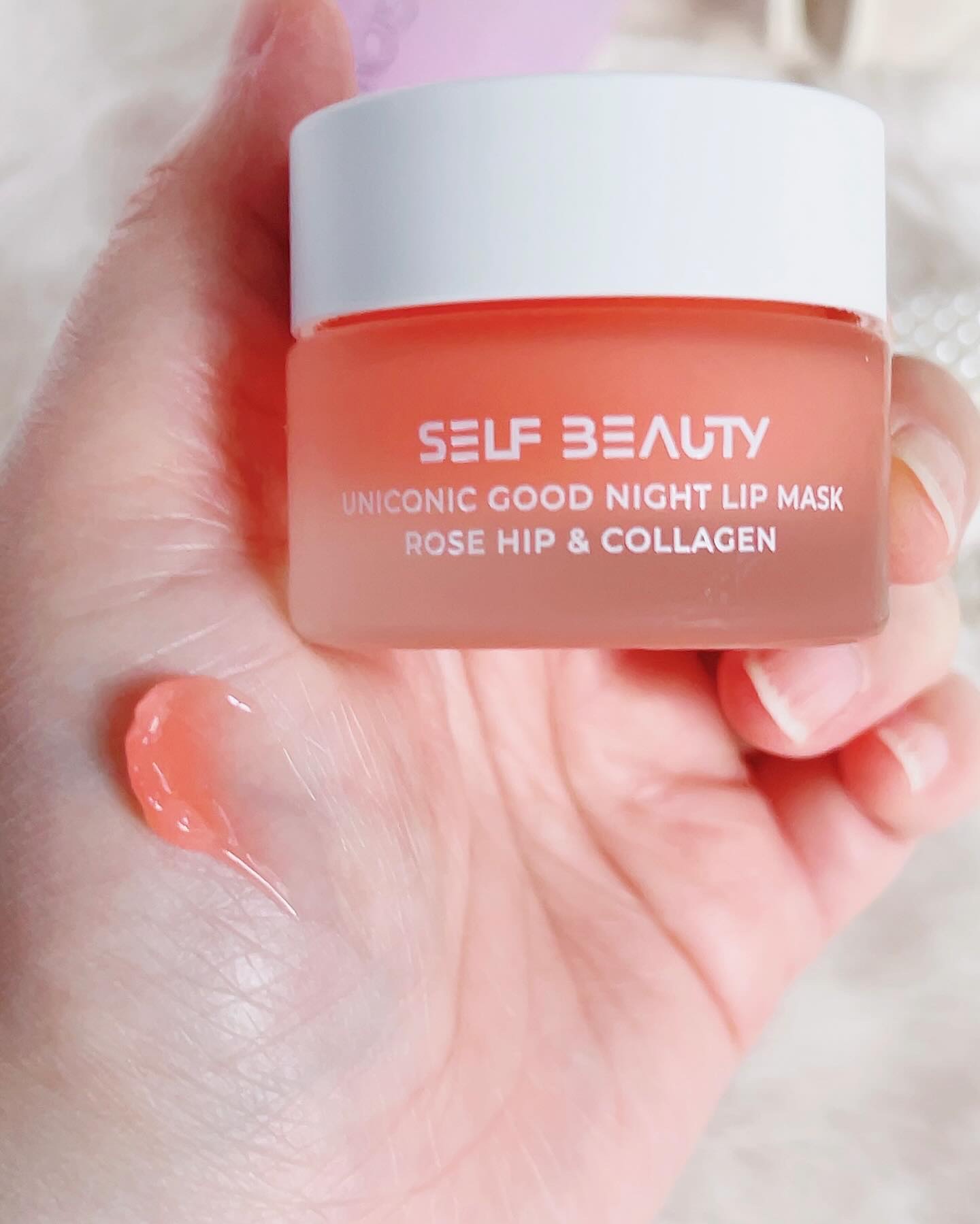 ユニコーングッドナイトリップマスク ローズヒップ&コラーゲン/SELF BEAUTY/リップマスクを使ったクチコミ（3枚目）