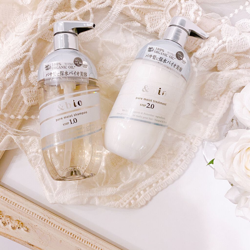 ピュアモイスト シャンプー 1.0／ヘアトリートメント 2.0/&bio/市販シャンプーを使ったクチコミ（1枚目）