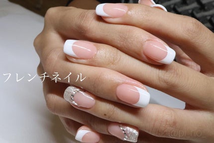 #フレンチネイル,#秋ネイル,#シンプルネイルのネイルデザイン